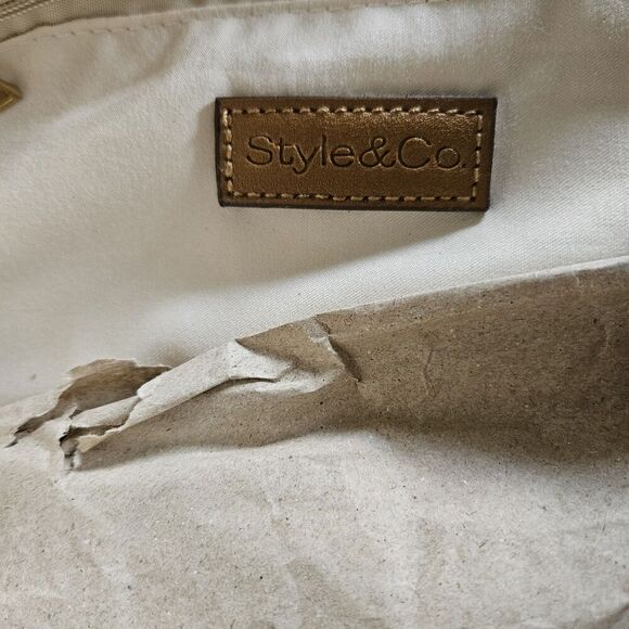 Style & Co Cornflower Straw Tote Bag Woven Floral Purse New Beach Resort Boho - Picture 7 of 11